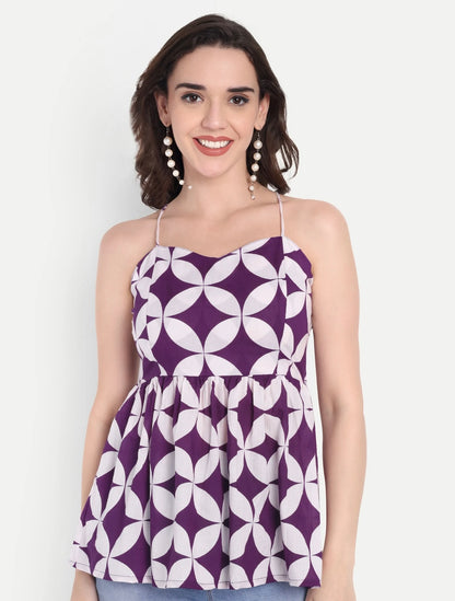 Azure Lace up back top