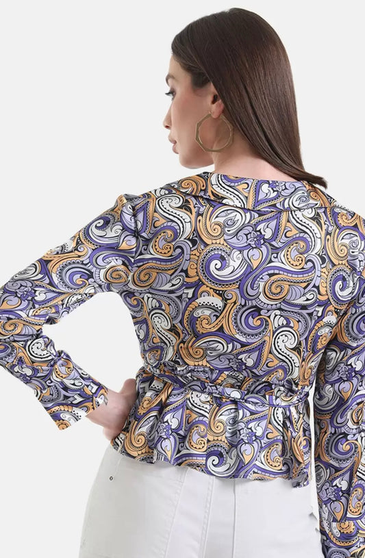 Lavender Satin Top