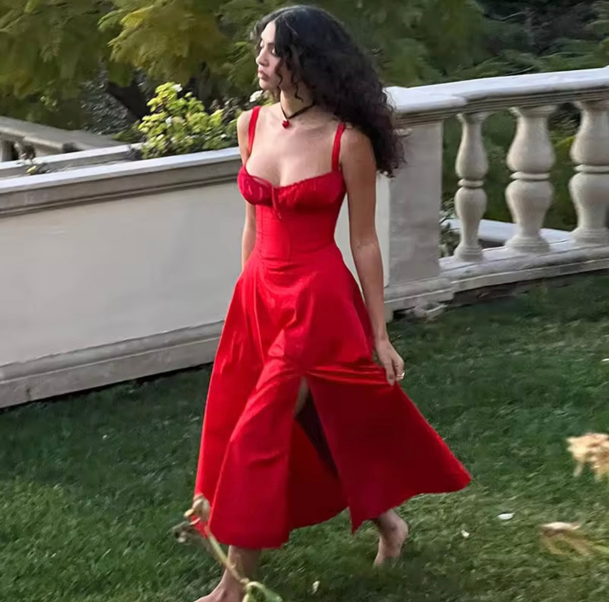 Scarlet red dress