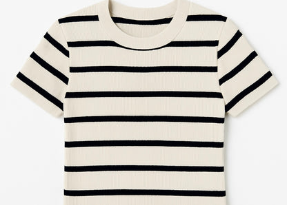 Ribbed Round neck