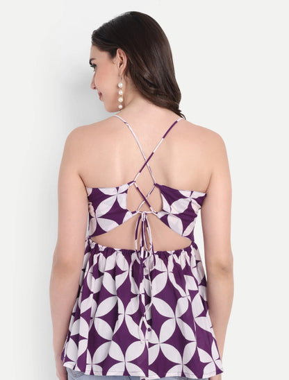 Azure Lace up back top